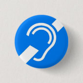 Lapel Pin - Internationaal dove-symbool Ronde Button 3,2 Cm (Voorkant)