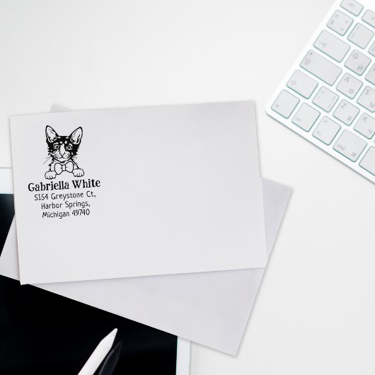 Laperm Kat Retouradres Pet Rubberstempel