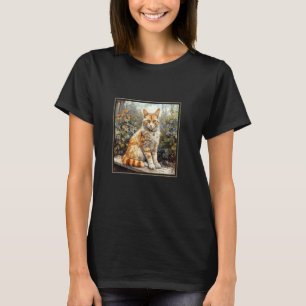 Laperm Kat Tuin Bloemen Schilderen Huisdier Moeder T-shirt