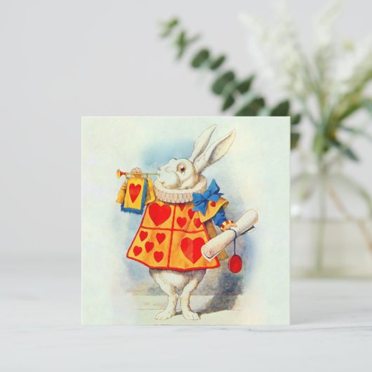 Lapin à Alice Wonderland ~ Invitation (Debout devant)