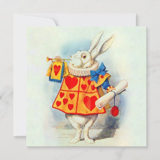 Lapin à Alice Wonderland ~ Invitation (Devant)
