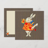 Lapin à Alice Wonderland ~ Invitation (Devant / Derrière)