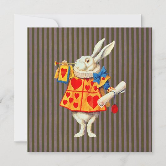 Lapin à Alice Wonderland ~ Invitation (Devant)