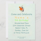 Lapin à Alice Wonderland ~ Invitation (Dos)