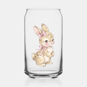 Lapin à l'aquarelle vintage mignon avec des noeuds