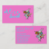 Lapin Alice dans des cartes de visite de ~ du pays (Devant / Derrière)