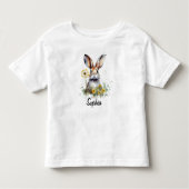 Lapin aquarelle avec T-shirt Dandelion Toddler (Devant)