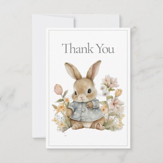 Lapin Aquarelle Lapin Merci bébé (Devant)