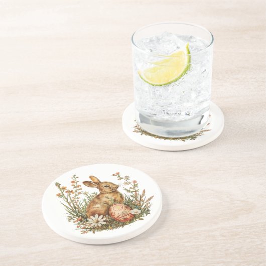 Lapin Avec Dessous de verre De grès Oeuf (Côté)