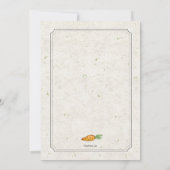 Lapin Avec Invitation Blue Bow (Dos)