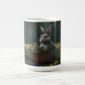Lapin avec panier dans la Mug de Bois (Centre)