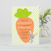 Lapin avec une grosse invitation à la carotte (Debout devant)