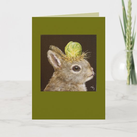 lapin bébé avec carte de casquette Brussels sprout (Devant)