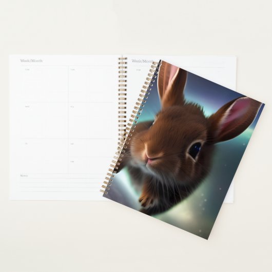 Lapin Bébé Courant Dans L'Espace  (Devant avec enveloppe)