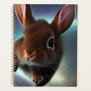 Lapin Bébé Courant Dans L'Espace