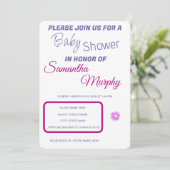 Lapin bébé | Invitation Baby shower (Debout devant)