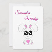 Lapin bébé | Invitation Baby shower (Dos)