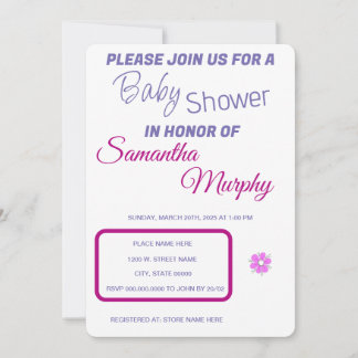 Lapin bébé | Invitation Baby shower