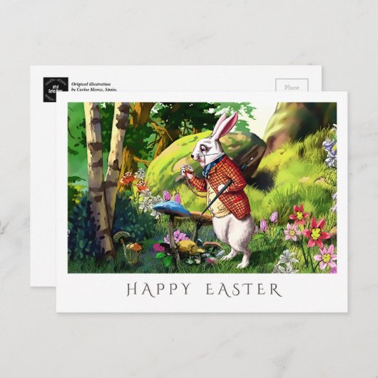 Lapin blanc | Alice au pays des merveilles Carte p (Devant / Derrière)