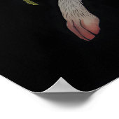 Lapin Blanc avec fleurs de Pavot- Impression Gicle (Coin)