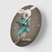lapin blanc avec horloge (Angle)