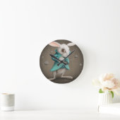 lapin blanc avec horloge (Maison)