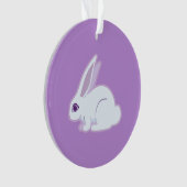 Lapin blanc avec le long art d'oreilles (devant)