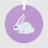 Lapin blanc avec le long art d'oreilles (dos)