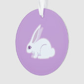 Lapin blanc avec le long art d'oreilles (devant)