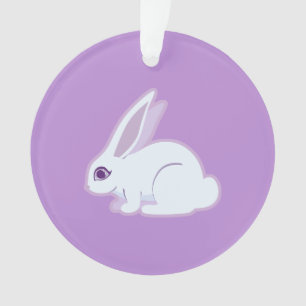 Lapin blanc avec le long art d'oreilles