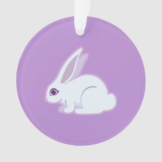 Lapin blanc avec le long art d'oreilles (devant)