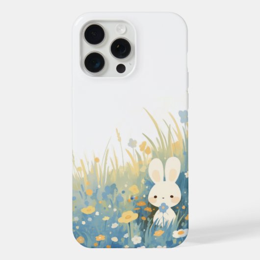 Lapin Blanc Caché dans la Prairie (Verso)