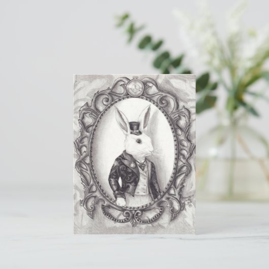 Lapin blanc - Carte postale (Debout devant)