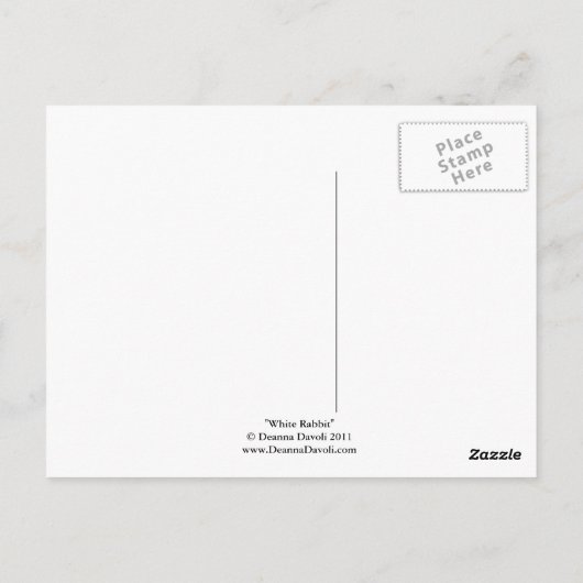 Lapin blanc - Carte postale (Dos)