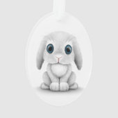 Lapin blanc mignon de bébé (dos)