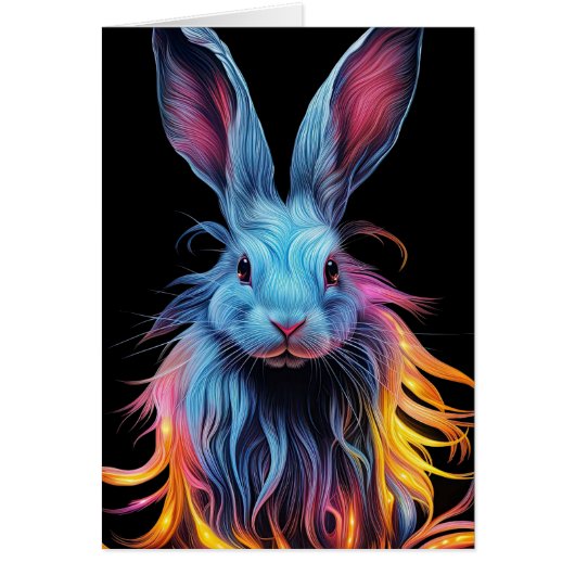 Lapin bleu génial en feu (Devant)