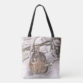 Lapin Brown dans le Sac fourre-tout animal de neig (Dos)