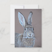 Lapin Bunny Art plat Carte de remerciements (Devant)