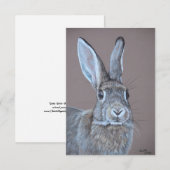 Lapin Bunny Art plat Carte de remerciements (Devant / Derrière)
