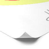 Lapin Câlin Affiche Funky A3 (Coin)