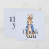 Lapin classique en veste bleue Merci  (Devant / Derrière)
