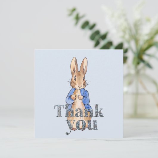 Lapin classique en veste bleue Merci  (Debout devant)