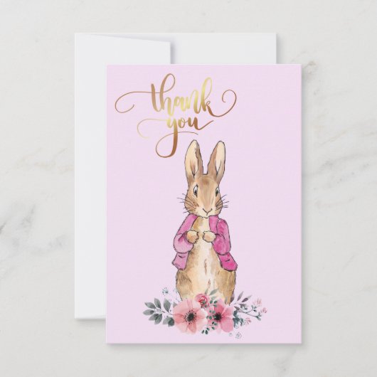 Lapin classique veste rose Merci (Devant)