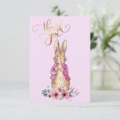 Lapin classique veste rose Merci (Debout devant)