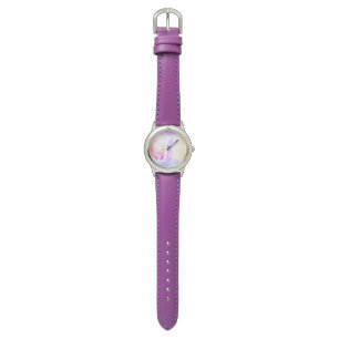 lapin coloré et papillon enfants montre au poignet