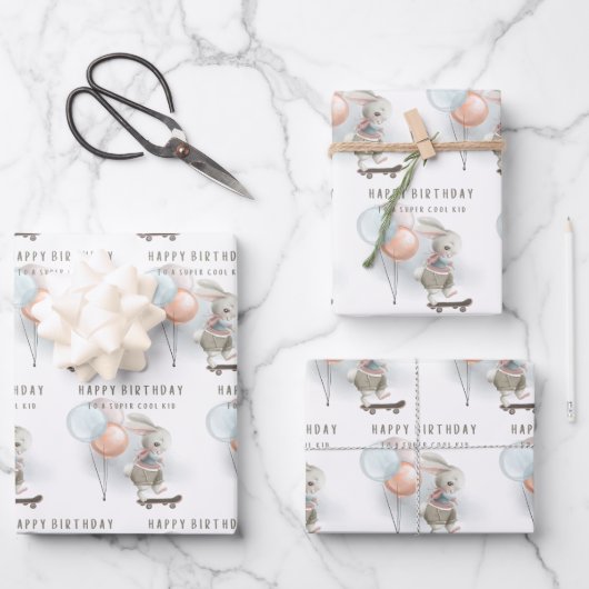 Lapin cool Sur Les Feuilles D'Enveloppement Du Ska (Recto)