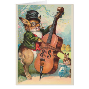 "Lapin cru jouant violoncelle"