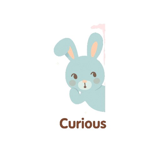 Lapin Curieux – T-Shirt au Caractère Pastel