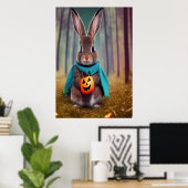 Lapin dans la forêt | AI Art Poster (Bureau à domicile)