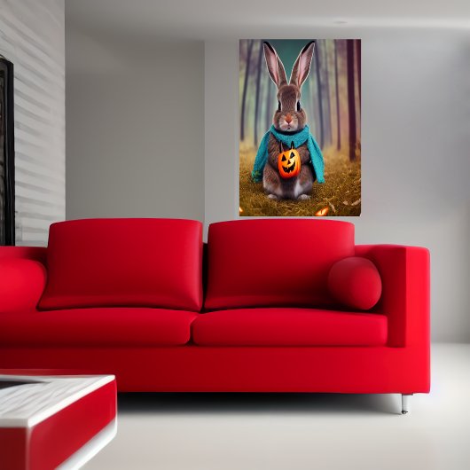 Lapin dans la forêt | AI Art Poster